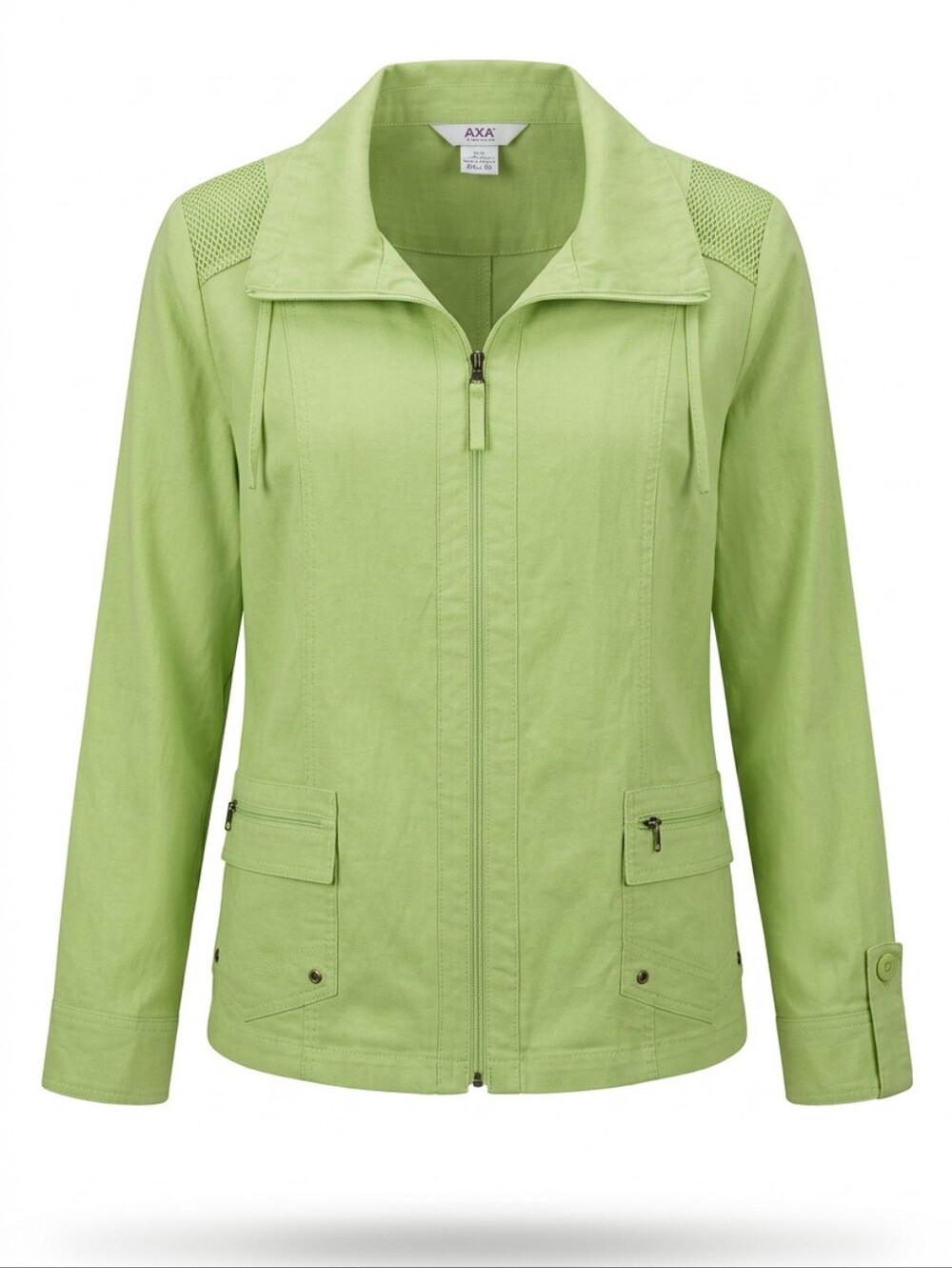 Women's Alia Light Green Zip-Front Jacket